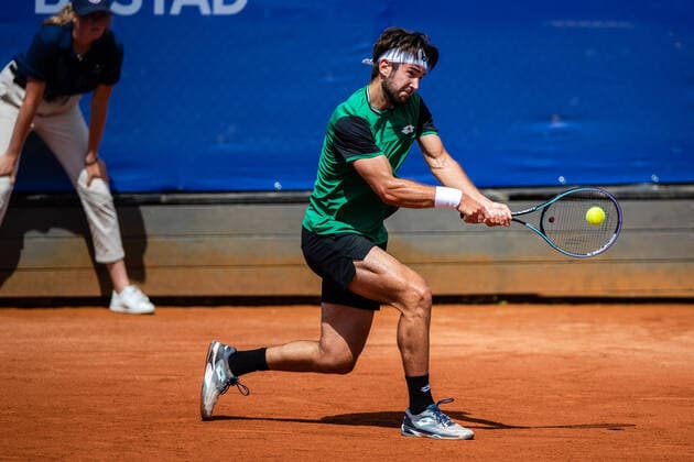 210711 Viktor Durasovic, Norway, in the mens qualifier during day 7 of the Nordea Open 11 July 2021 in Bastad,  Copyright: MATHILDAxAHLBERG BB210711BB520