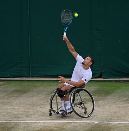 2021 Wimbledon Championship Royal Box Wheelchair Mens Final Joachim Gerard , Belgium