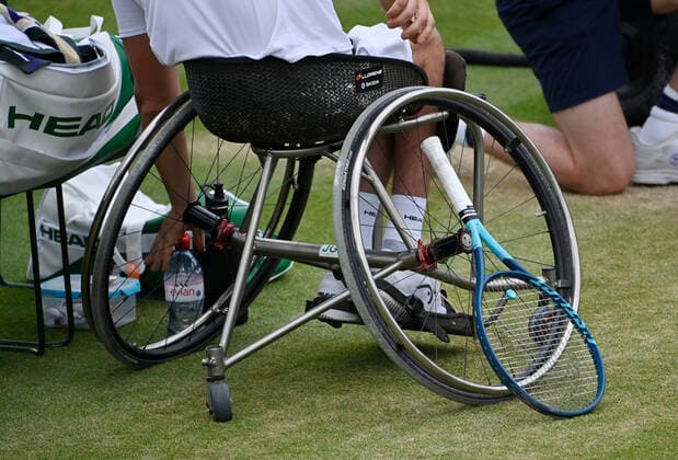 2021 Wimbledon Championship Royal Box Wheelchair Mens Final Joachim Gerard , Belgium