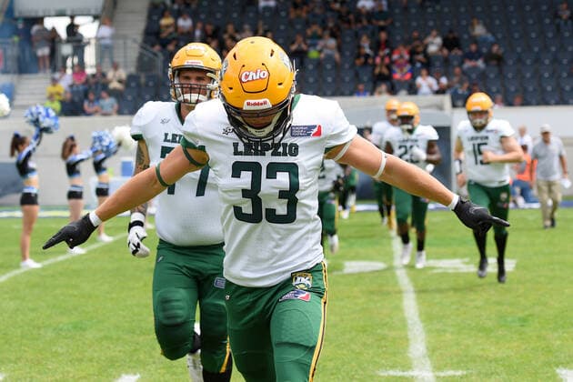 Paul Meissner ( 33, Defensive Back, Leipzig Kings) American Football, ELF, European Leaguen of Football, Week 4, 11.07.2021 Foto:Eibner Tobias Baur Stuttgart Surge vs. Leipzig Kings European Leaguen of Football, Week 4 , 11.07.2021 Stuttgart *** Paul Meissner 33, Defensive Back, Leipzig Kings American Football, ELF, European Leaguen of Football, Week 4, 11 07 2021 Photo Eibner Tobias Baur Stuttgart Surge vs Leipzig Kings European Leaguen of Football, Week 4 , 11 07 2021 Stuttgart. Copyright: xEibner-Pressefotox EP_TBR