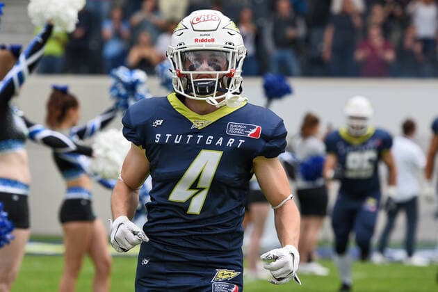 Alexander Eitel ( 4, Wide receiver, Stuttgart Surge) American Football, ELF, European Leaguen of Football, Week 4, 11.07.2021 Foto:Eibner Tobias Baur Stuttgart Surge vs. Leipzig Kings European Leaguen of Football, Week 4 , 11.07.2021 Stuttgart *** Alexander Eitel 4, Wide receiver, Stuttgart Surge American Football, ELF, European Leaguen of Football, Week 4, 11 07 2021 Photo Eibner Tobias Baur Stuttgart Surge vs Leipzig Kings European Leaguen of Football, Week 4 , 11 07 2021 Stuttgart Copyright: xEibner-Pressefotox EP_TBR