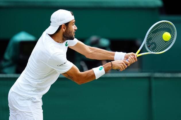 Mandatory Credit: Photo by Javier Garcia Shutterstock (12204578s) Matteo Berrettini during the Gentlemen s Singles final Wimbledon Tennis Championships, Day 13, The All England Lawn Tennis and Croquet Club, London, UK - 11 Jul 2021 Wimbledon Tennis Championships, Day 13, The All England Lawn Tennis and Croquet Club, London, UK - 11 Jul 2021  Copyright: xJavierxGarcia Shutterstockx 12204578s