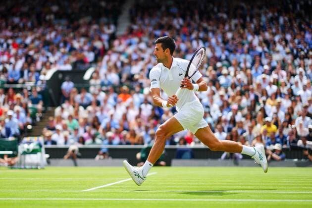Mandatory Credit: Photo by Javier Garcia Shutterstock (12204578aq) Novak Djokovic during the Gentlemen s Singles final Wimbledon Tennis Championships, Day 13, The All England Lawn Tennis and Croquet Club, London, UK - 11 Jul 2021 Wimbledon Tennis Championships, Day 13, The All England Lawn Tennis and Croquet Club, London, UK - 11 Jul 2021  Copyright: xJavierxGarcia Shutterstockx 12204578aq