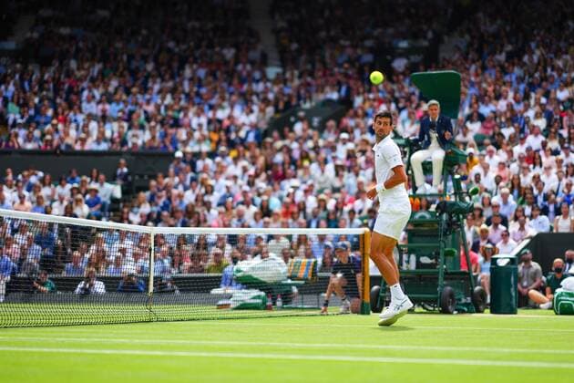 Mandatory Credit: Photo by Javier Garcia Shutterstock (12204578aw) Novak Djokovic during the Gentlemen s Singles final Wimbledon Tennis Championships, Day 13, The All England Lawn Tennis and Croquet Club, London, UK - 11 Jul 2021 Wimbledon Tennis Championships, Day 13, The All England Lawn Tennis and Croquet Club, London, UK - 11 Jul 2021  Copyright: xJavierxGarcia Shutterstockx 12204578aw