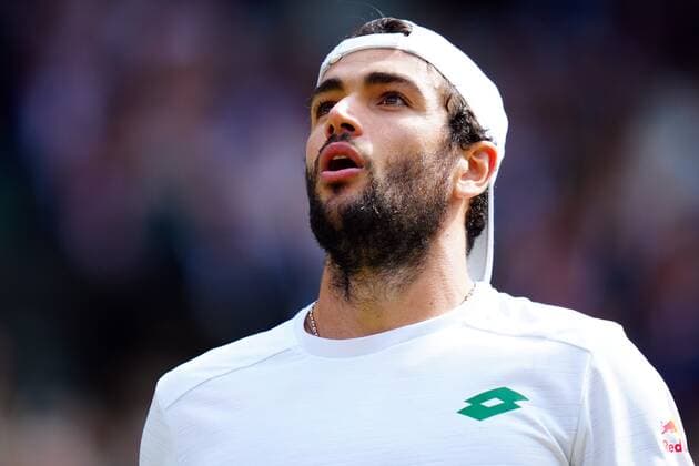 Mandatory Credit: Photo by Javier Garcia Shutterstock (12204578de) Matteo Berrettini during the Gentlemen s Singles final Wimbledon Tennis Championships, Day 13, The All England Lawn Tennis and Croquet Club, London, UK - 11 Jul 2021 Wimbledon Tennis Championships, Day 13, The All England Lawn Tennis and Croquet Club, London, UK - 11 Jul 2021  Copyright: xJavierxGarcia Shutterstockx 12204578de