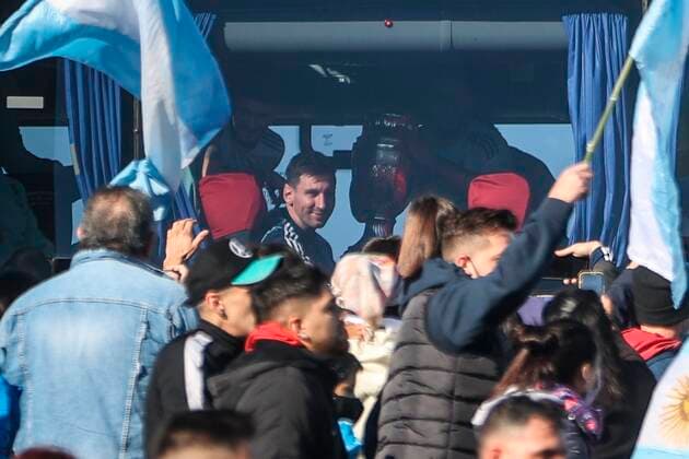 Football, Copa America, Fans welcome the Argentine team in Buenos Aires