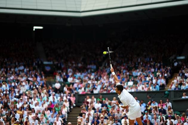 Mandatory Credit: Photo by Javier Garcia Shutterstock (12204578ef) Novak Djokovic during the Gentlemen s Singles final Wimbledon Tennis Championships, Day 13, The All England Lawn Tennis and Croquet Club, London, UK - 11 Jul 2021 Wimbledon Tennis Championships, Day 13, The All England Lawn Tennis and Croquet Club, London, UK - 11 Jul 2021  Copyright: xJavierxGarcia Shutterstockx 12204578ef