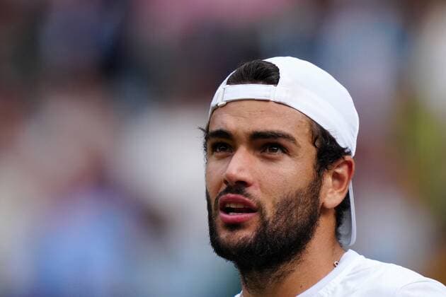 Mandatory Credit: Photo by Shutterstock (12204579ct) Matteo Berrettini during the Gentlemen s Singles final Wimbledon Tennis Championships, Day 13, The All England Lawn Tennis and Croquet Club, London, UK - 11 Jul 2021 Wimbledon Tennis Championships, Day 13, The All England Lawn Tennis and Croquet Club, London, UK - 11 Jul 2021  Copyright: xShutterstockx 12204579ct