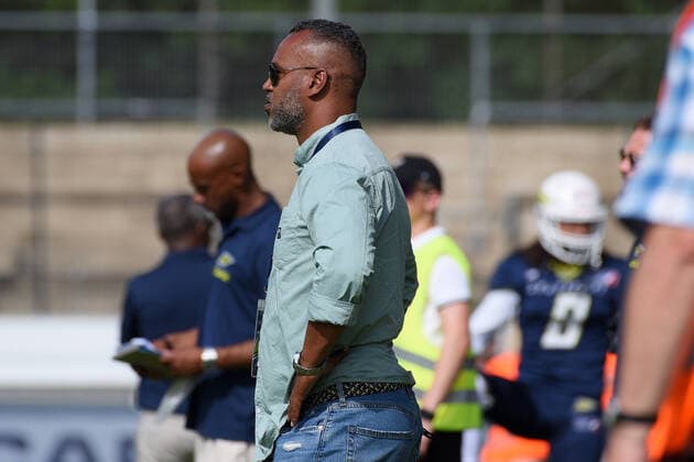 Commissioner und Chef der European Leaguen of Football Partick Esume American Football, ELF, European Leaguen of Football, Week 4, 11.07.2021 Foto:Eibner Tobias Baur Stuttgart Surge vs. Leipzig Kings European Leaguen of Football, Week 4 , 11.07.2021 Stuttgart *** Commissioner and head of the European Leaguen of Football Partick Esume American Football, ELF, European Leaguen of Football, Week 4, 11 07 2021 Foto Eibner Tobias Baur Stuttgart Surge vs Leipzig Kings European Leaguen of Football, Week 4 , 11 07 2021 Stuttgart Copyright: xEibner-Pressefotox EP_TBR