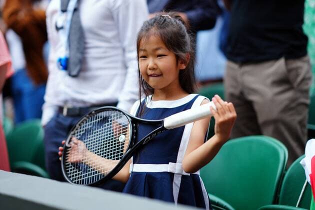 Mandatory Credit: Photo by Javier Garcia Shutterstock (12204578fu) Novak Djokovic hands his racquet to a young fan after victory in the Gentlemen s Singles final Wimbledon Tennis Championships, Day 13, The All England Lawn Tennis and Croquet Club, London, UK - 11 Jul 2021 Wimbledon Tennis Championships, Day 13, The All England Lawn Tennis and Croquet Club, London, UK - 11 Jul 2021  Copyright: xJavierxGarcia Shutterstockx 12204578fu