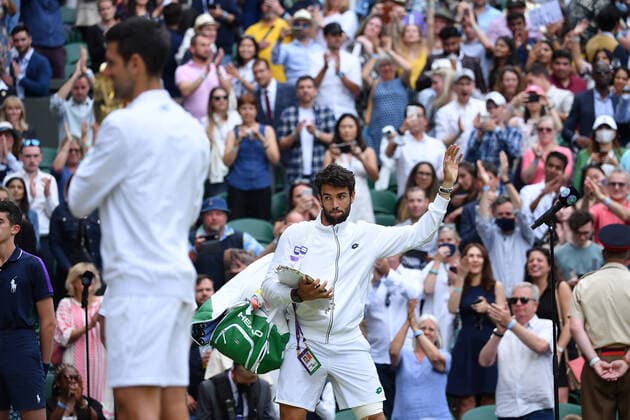 Matteo Berrettini (Ita) TENNIS : Wimbledon 2021 - 11 07 2021 AntoineCouvercelle Panoramic 