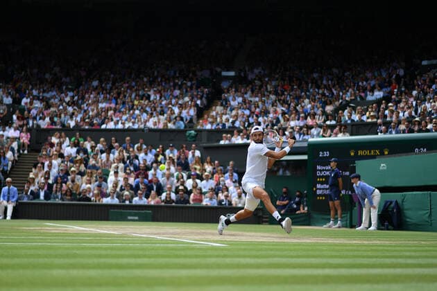 Matteo Berrettini (Ita) TENNIS : Wimbledon 2021 - 11 07 2021 AntoineCouvercelle Panoramic 