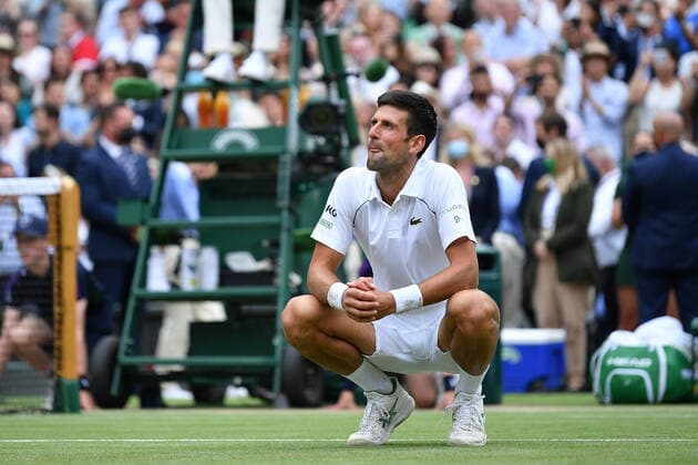 Novak Djokovic (Ser) TENNIS : Wimbledon 2021 - 11 07 2021 AntoineCouvercelle Panoramic 