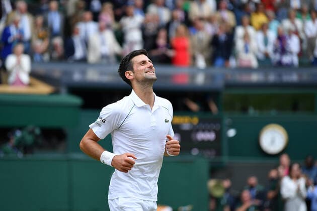 Novak Djokovic (Ser) TENNIS : Wimbledon 2021 - 11 07 2021 AntoineCouvercelle Panoramic 