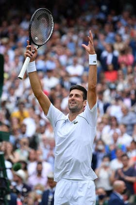 Novak Djokovic (Ser) TENNIS : Wimbledon 2021 - 11 07 2021 AntoineCouvercelle Panoramic 