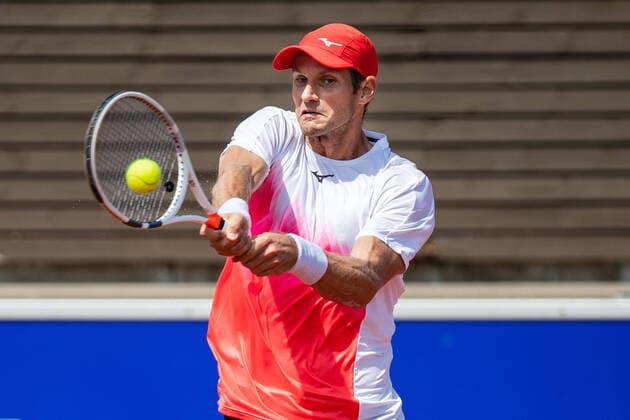 210712 Blaz Rola, Slovenia, during day 8 of the Nordea Open on 12 July 2021 in Bastad,  Copyright: MATHILDAxAHLBERG BB210712BB114