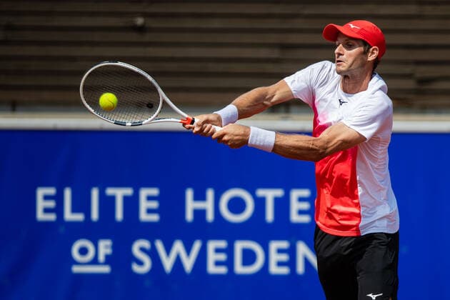 210712 Blaz Rola, Slovenia, during day 8 of the Nordea Open on 12 July 2021 in Bastad,  Copyright: MATHILDAxAHLBERG BB210712BB115