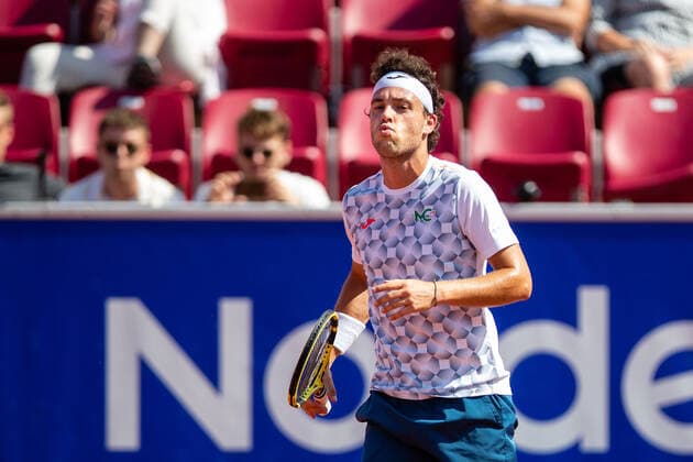 210712 Marco Cecchinato, Italy, during day 8 of the Nordea Open on July 12, 2021 in Bastad,  Copyright: MATHILDAxAHLBERG BB210712BB137