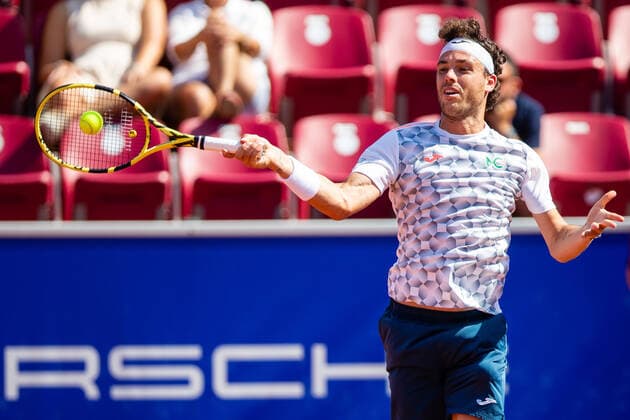 210712 Marco Cecchinato, Italy, during day 8 of the Nordea Open on July 12, 2021 in Bastad,  Copyright: MATHILDAxAHLBERG BB210712BB141