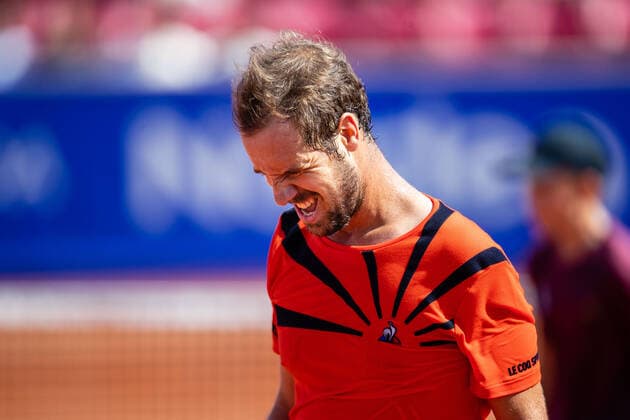 210712 Richard Gasquet, France, depresses during day 8 of the Nordea Open on 12 July 2021 in Bastad,  Copyright: MATHILDAxAHLBERG BB210712BB143