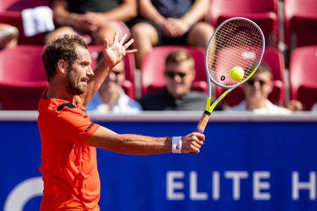210712 Richard Gasquet, France, during day 8 of the Nordea Open on 12 July 2021 in Bastad,  Copyright: MATHILDAxAHLBERG BB210712BB144