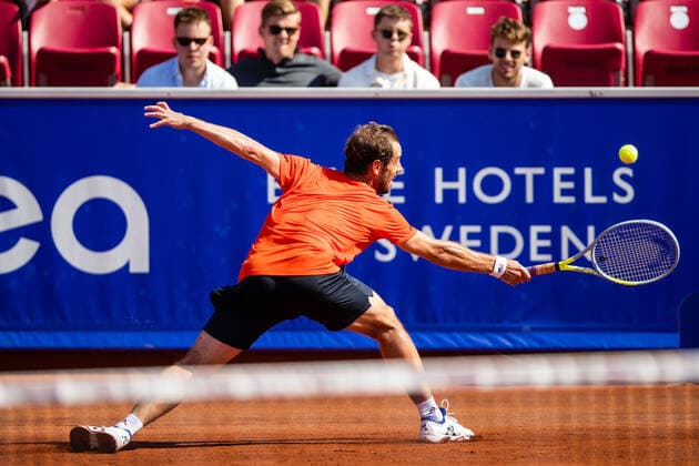 210712 Richard Gasquet, France, during day 8 of the Nordea Open on 12 July 2021 in Bastad,  Copyright: MATHILDAxAHLBERG BB210712BB149