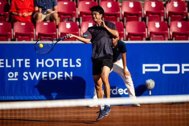 210712 Taro Daniel, Japan, during day 8 of the Nordea Open on 12 July 2021 in Bastad,  Copyright: MATHILDAxAHLBERG BB210712BB363