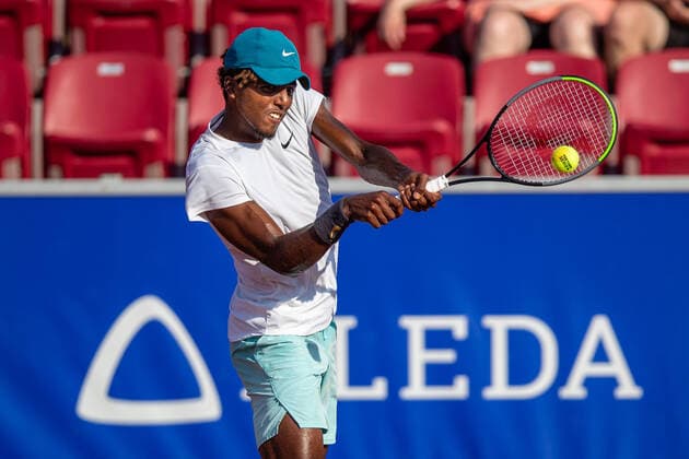 210712 Elias Ymer, Sweden, during day 8 of the Nordea Open on 12 July 2021 in Bastad,  Copyright: MATHILDAxAHLBERG BB210712BB369