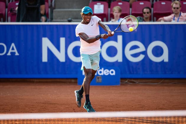 210712 Elias Ymer, Sweden, during day 8 of the Nordea Open on 12 July 2021 in Bastad,  Copyright: MATHILDAxAHLBERG BB210712BB386