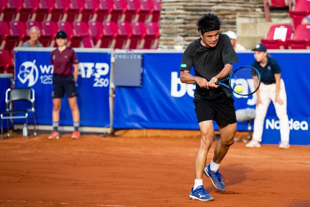 210712 Taro Daniel, Japan, during day 8 of the Nordea Open on 12 July 2021 in Bastad,  Copyright: MATHILDAxAHLBERG BB210712BB406