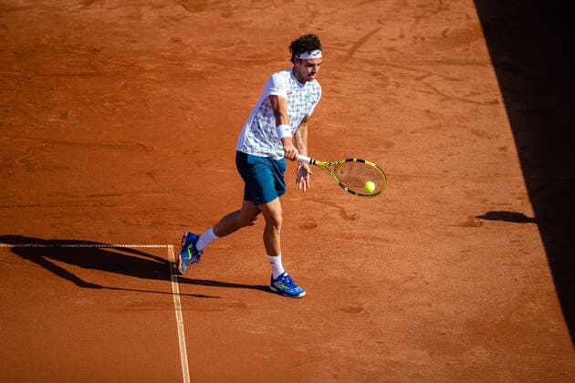 210712 Marco Cecchinato, Italy, during day 8 of the Nordea Open on July 12, 2021 in Bastad,  Copyright: MATHILDAxAHLBERG BB210712BB417