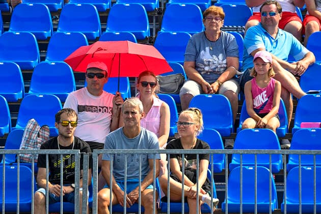 Fans during the Livesport Prague Open WTA, Tennis Damen women’s tennis tournament in Prague, Czech Republic, July 13, 2021. (CTKxPhoto VitxSimanek) CTKPhotoP2021071303393  VIS 004