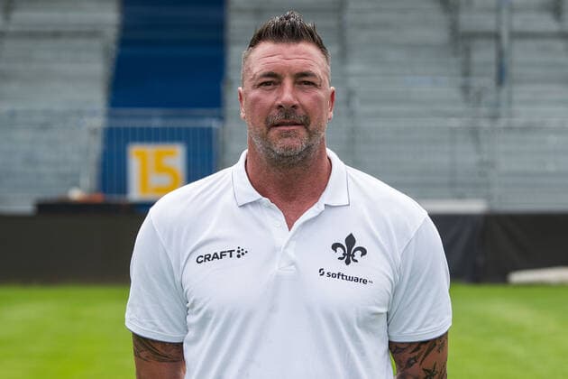 12 07 2021, xfux, football 2 Bundesliga, SV Darmstadt 98, 2 BL, porträttermin 2021 2022, emonline emspor, v l goalkeeper coach Dimo Wache, SV Darmstadt 98, 2 BL, porträttermin 2021 2022 Darmstadt