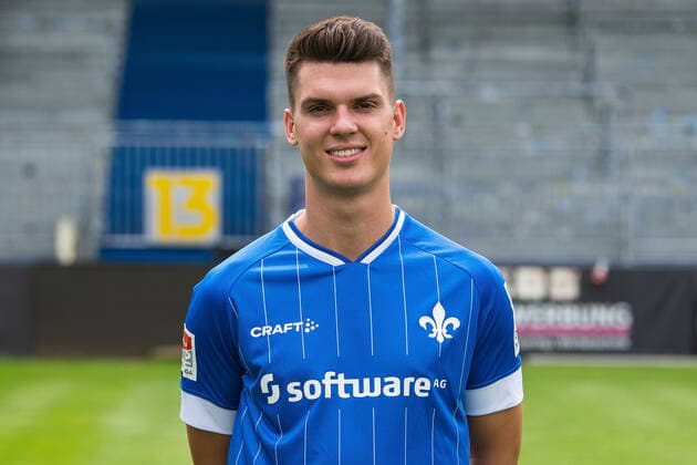 12 07 2021, xfux, football 2 Bundesliga, SV Darmstadt 98, 2 BL, porträttermin 2021 2022, emonline emspor, v l Mathias Honsak, SV Darmstadt 98, 2 BL, porträttermin 2021 2022, Darmstadt