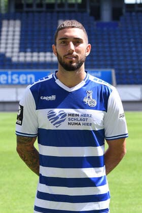 Marlon Frey MSV Duisburg 3 league, portrait date 2021 2022 xRx