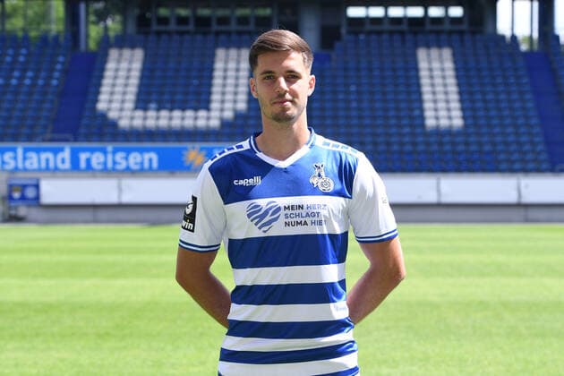 Tobias Fleckstein MSV Duisburg 3 league, portrait date 2021 2022 xRx