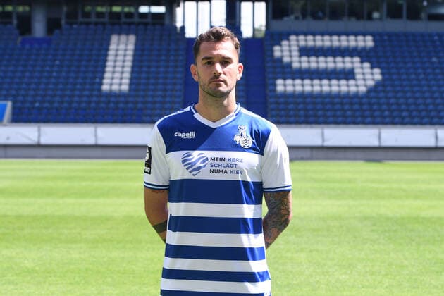 Dominik Schmidt MSV Duisburg 3 league, portrait date 2021 2022 xRx