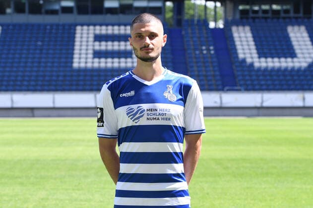 Stefan Velkov MSV Duisburg 3 league, portrait date 2021 2022 xRx