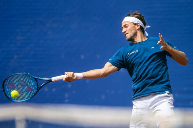 210713 Casper Ruud, Norway, at a training session on day 9 of the Nordea Open on 13 July 2021 in Bastad,  Copyright: MATHILDAxAHLBERG BB210713BB102