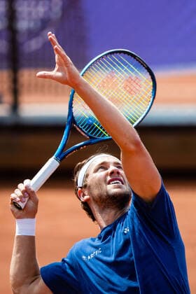 210713 Casper Ruud, Norway, at a training session on day 9 of the Nordea Open on 13 July 2021 in Bastad,  Copyright: MATHILDAxAHLBERG BB210713BB109