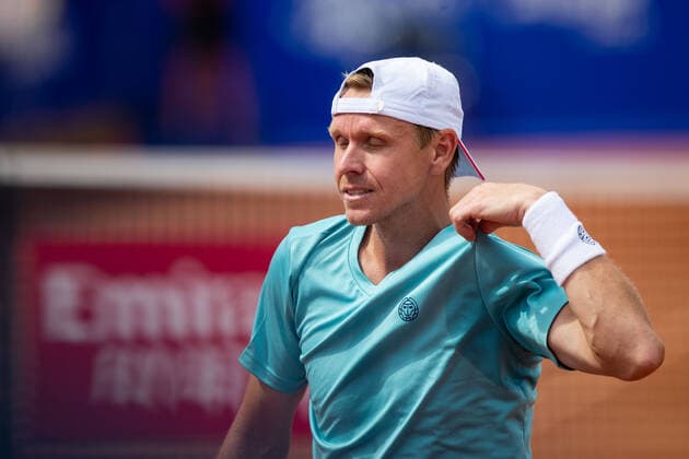 210713 Markus Eriksson, Sweden, depressed in doubles during day 9 of the Nordea Open on 13 July 2021 in Bastad,  Copyright: MATHILDAxAHLBERG BB210713BB177