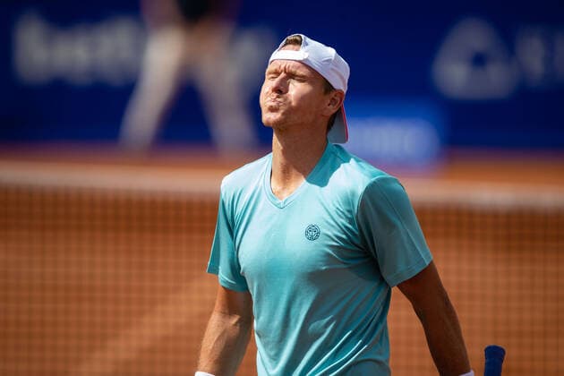 210713 Markus Eriksson, Sweden, depressed in doubles during day 9 of the Nordea Open on 13 July 2021 in Bastad,  Copyright: MATHILDAxAHLBERG BB210713BB179