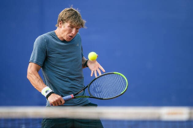 210713 Andre Göransson, Sweden, trains during day 9 of the Nordea Open on 13 July 2021 in Bastad,  Copyright: MATHILDAxAHLBERG BB210713BB181