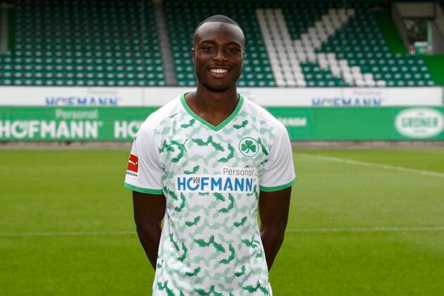 07 07 2021 SpVgg Greuther Fürth Kleeblatt Spielvereinigung 1 Football Bundesliga Season 2021 2022 photo appointment portrait appointment single photo portrait portrait head shot Dickson Abiama 11, SpVgg Greuther Fürth
