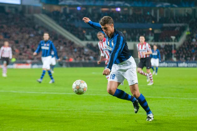 Eindhoven The Netherlands 12 december 2007: Champions League game PSV Eindhoven vs Inter Milan. The game ends in a 0-1 victory for Inter. Hernan Crespo - Inter