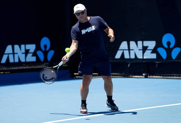 Mandatory Credit: Photo by Ella Ling BPI Shutterstock (10055421q) Coach of Novak Djokovic of Serbia, Marian Vajda, in action during practice Australian Open 2019, Practice Day Two, Tennis, Melbourne Park, Melbourne, Australia - 13 Jan 2019 Australian Open 2019, Practice Day Two, Tennis, Melbourne Park, Melbourne, Australia - 13 Jan 2019 Copyright: xEllaxLing BPI Shutterstockx 10055421q