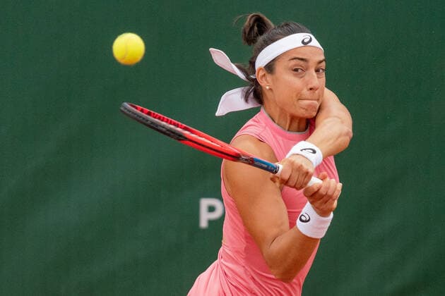 July 14, 2021, Lausanne, Vaud, Switzerland: Lausanne, VD, Switzerland: CAROLINE GARCIA returns against ALEXANDRA DULGHERU on day 3 of the the Ladies Open Lausanne. Lausanne Switzerland - ZUMAs230 20210714_znp_s230_008 Copyright: xCorinexScibozx