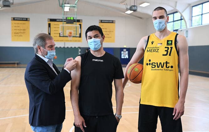 Basketball, 2. BL, Tigers Tübingen, Corona vaccination campaign