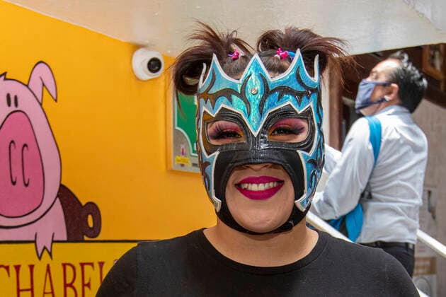 Wrestling Event press conference, PK, Pressekonferenz To Celebrate 37th Anniversary Of Blue Demon Jr MEXICO CITY, MEXICO - JULY 14: Wrestler Hera Starfire during a Press Conference to promote a wrestling event at the Lopez Mateos Arena to celebrate the 37th anniversary of sports career of the wrestling legend Blue Demon Jr at Taqueria Chabelo on July 14, 2021 in Mexico City, Mexico. Copyright: xRicardoxFloresx EYEPIXGROUP_RFE_14072021_10567