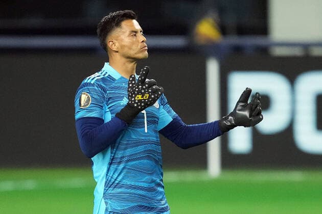 ARLINGTON, TX - JULY 10: Mexico goalkeeper Alfredo Talavera (1) reacts after a play in action during a CONCACAF Gold Cup group stage match between Mexico and Trinidad & Tobago on July 10, 2021 at AT&T Stadium in Arlington, TX. (Photo by Robin Alam Icon Sportswire) SOCCER: JUL 10 Concacaf Gold Cup - Mexico v Trinidad & Tobago Icon164210710146